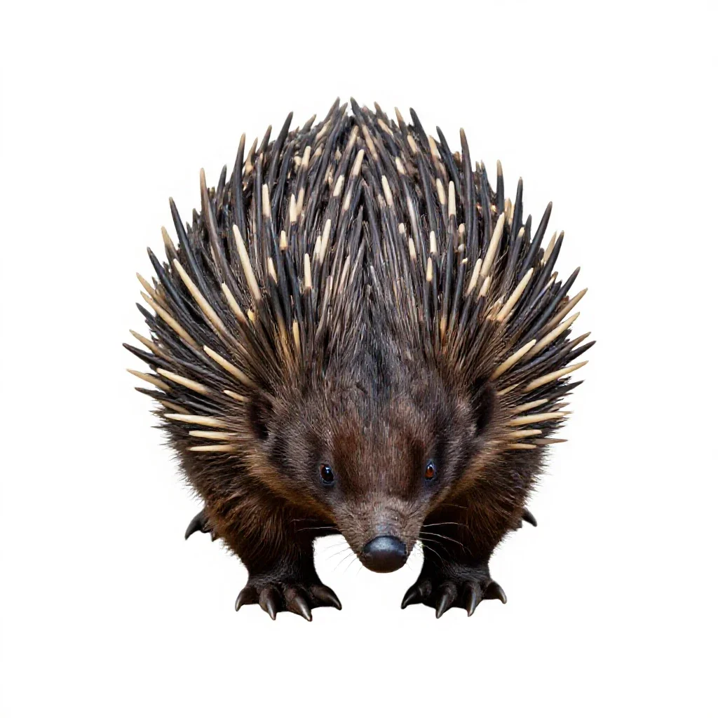 Echidna isolated on a white background