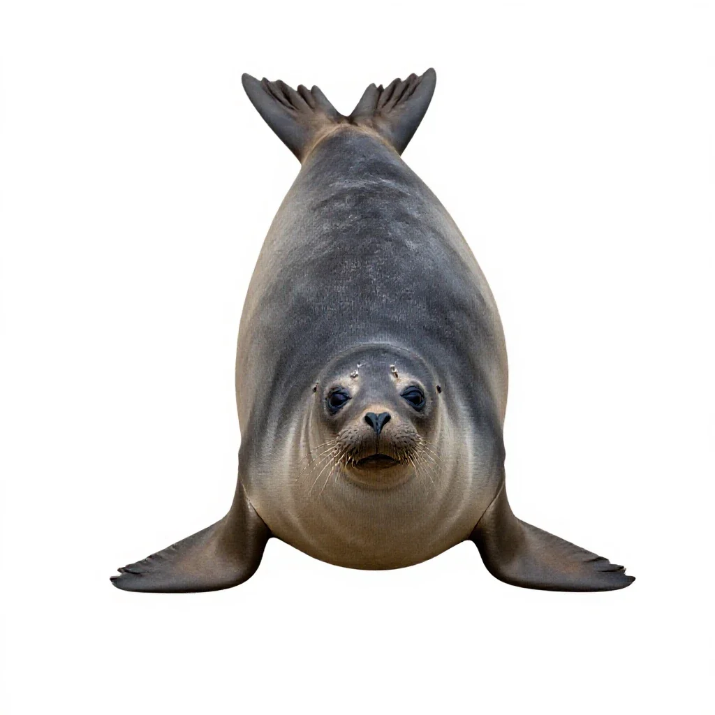 Elephant seal isolated on a white background