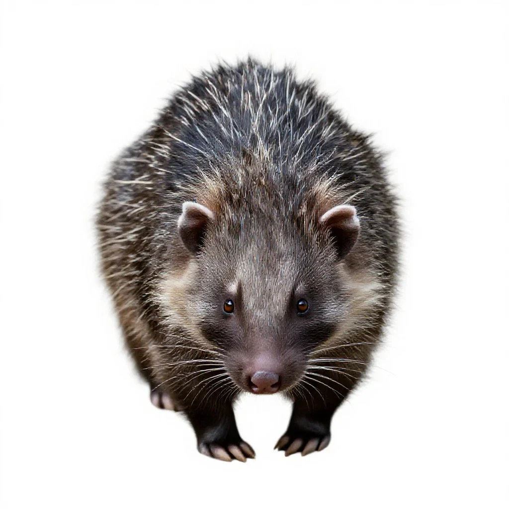 Opossum isolated on a white background