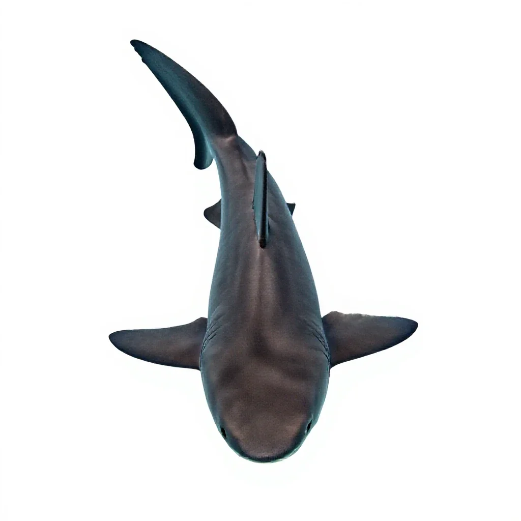 Basking shark isolated on a white background