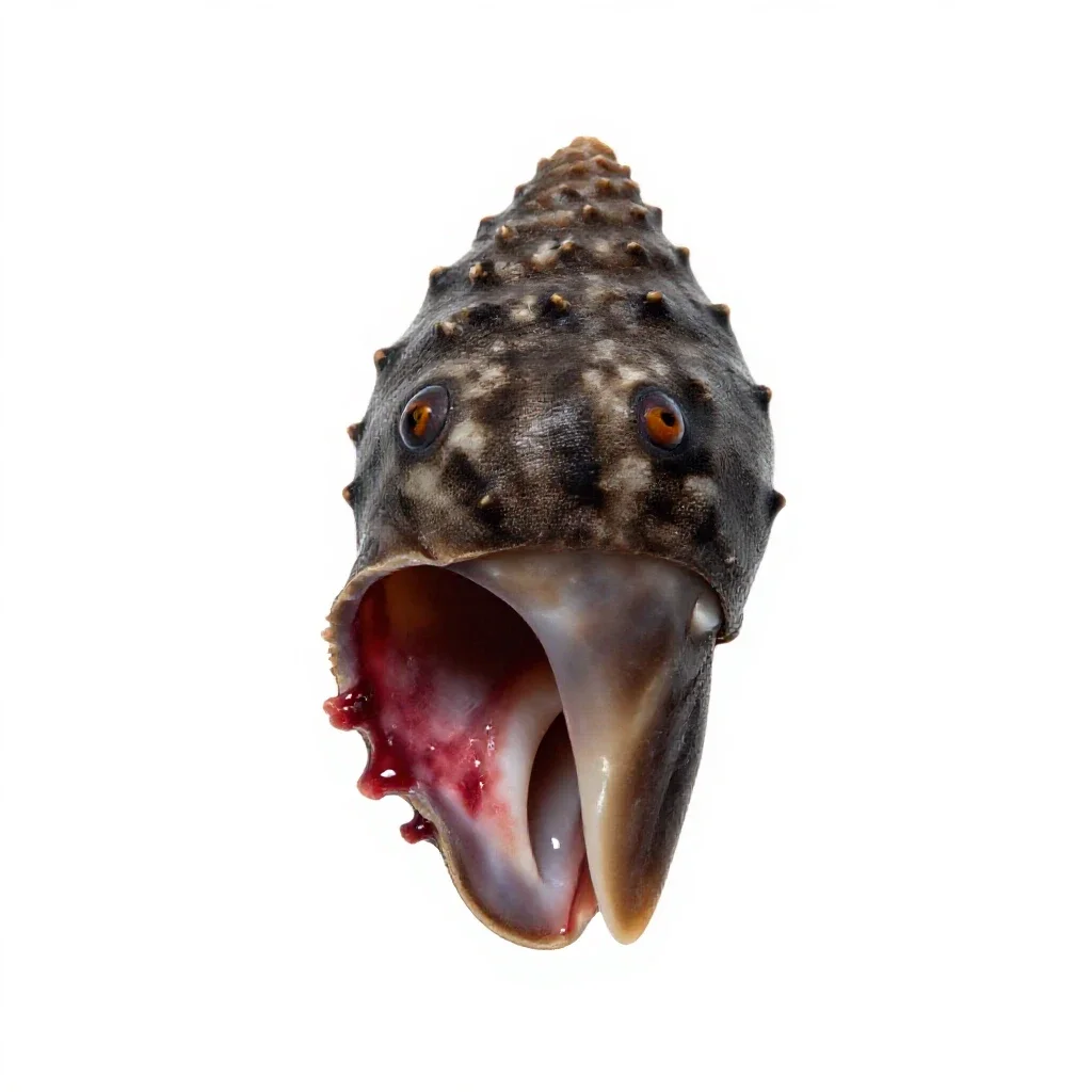 Bleeding tooth isolated on a white background