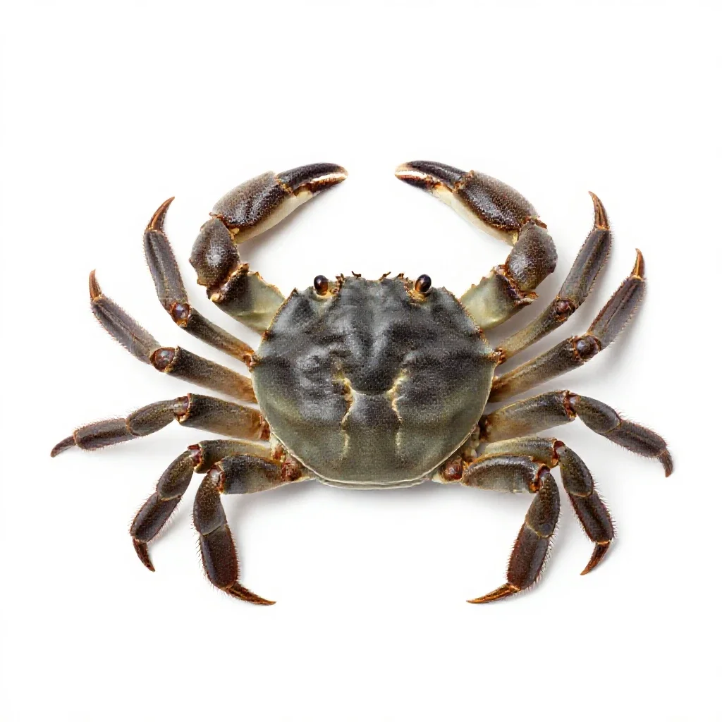 Brachyuran isolated on a white background