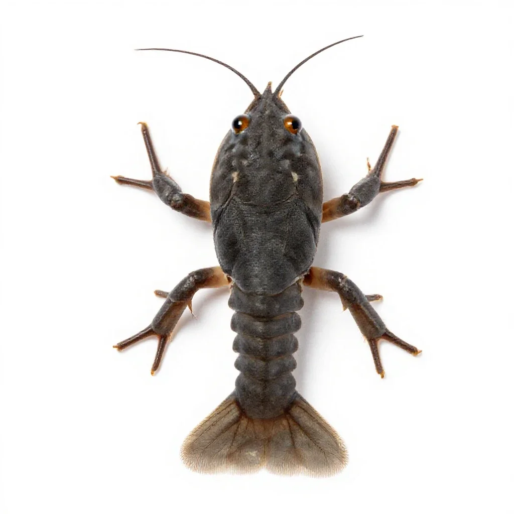 Branchiopod crustacean isolated on a white background