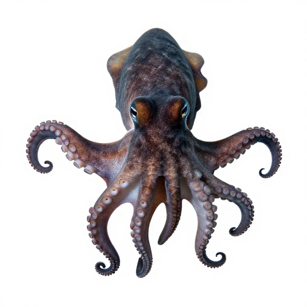 Cephalopod isolated on a white background