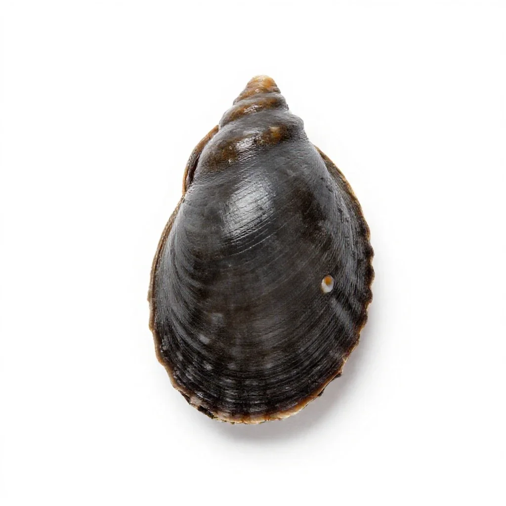Common limpet isolated on a white background