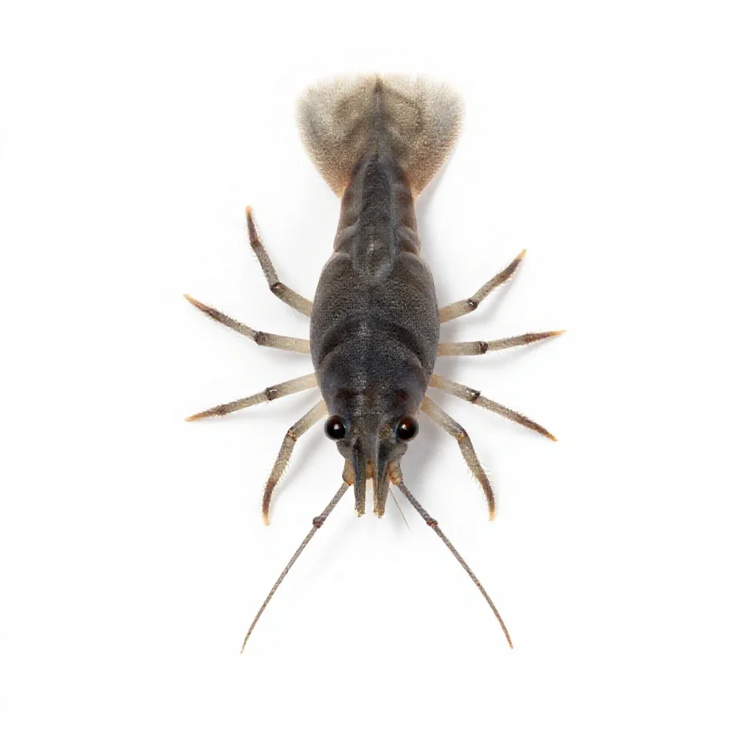 Copepod isolated on a white background
