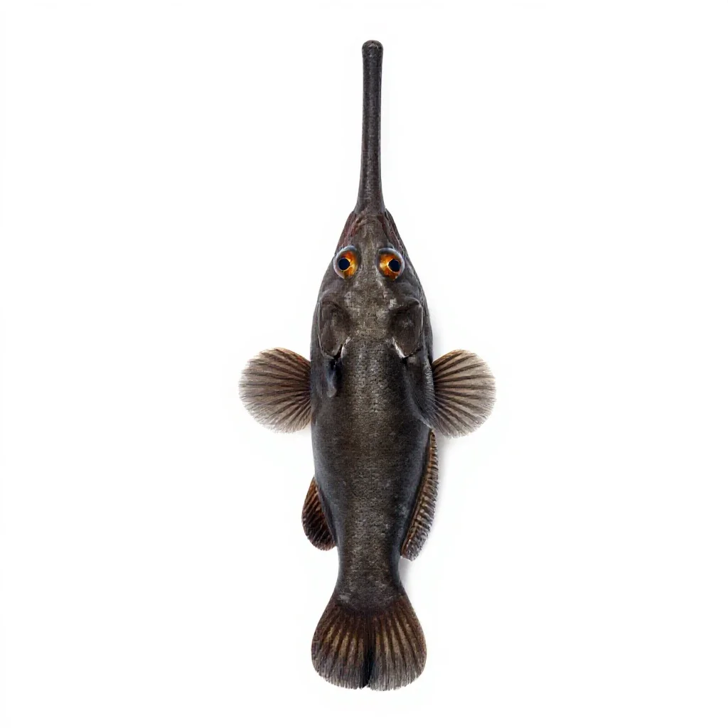 Cornetfish isolated on a white background