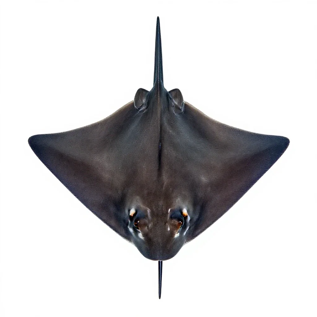 Cownose ray isolated on a white background