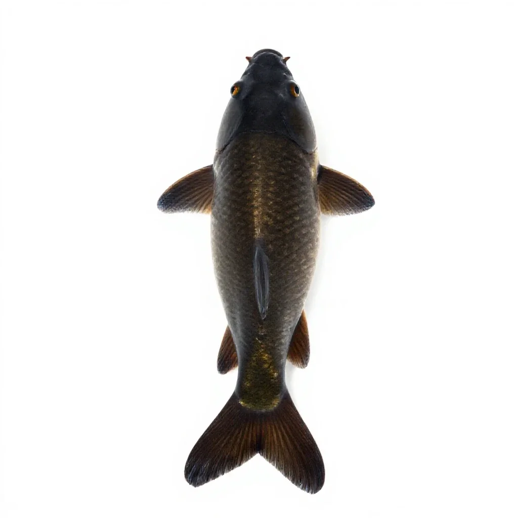Crucian carp isolated on a white background