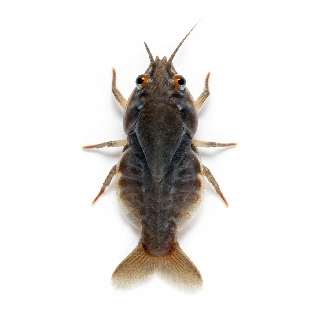 Daphnia isolated on a white background