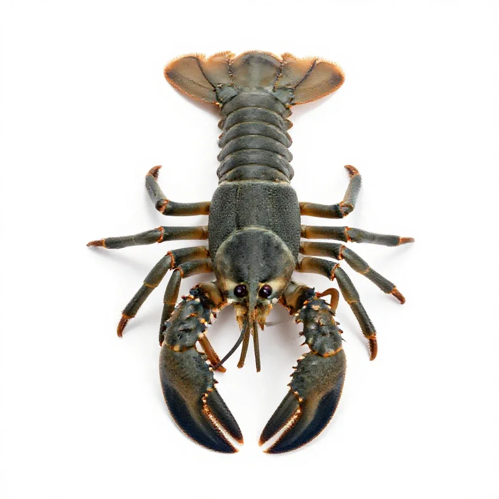 Decapod crustacean isolated on a white background