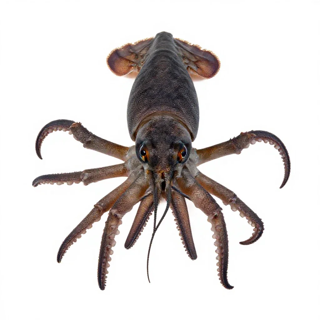 Decapod isolated on a white background