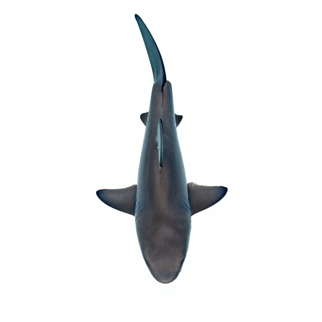 Dusky shark isolated on a white background