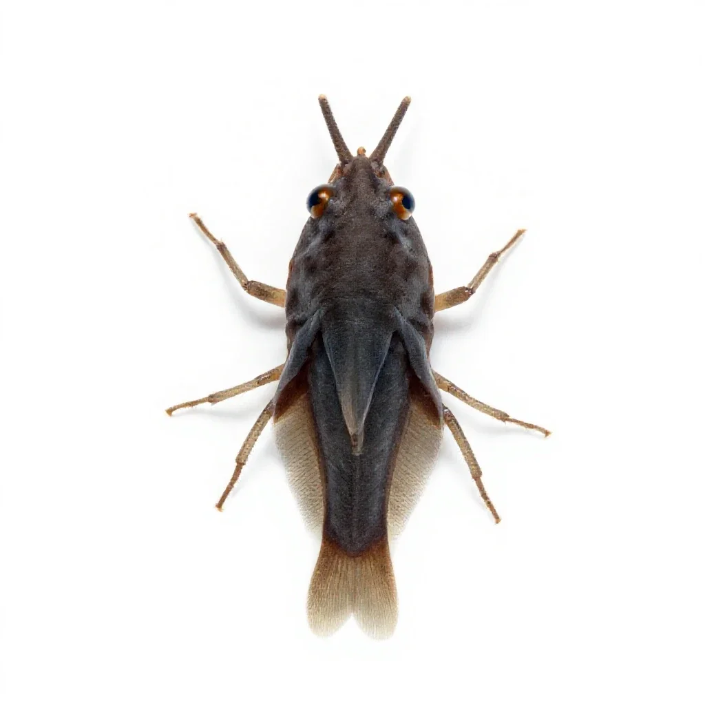 Fish louse isolated on a white background