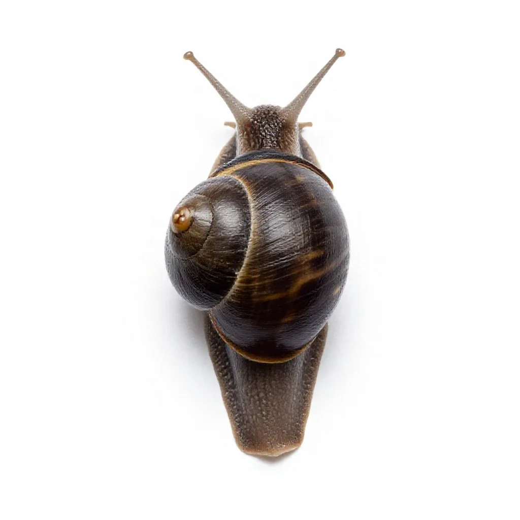 Garden snail isolated on a white background