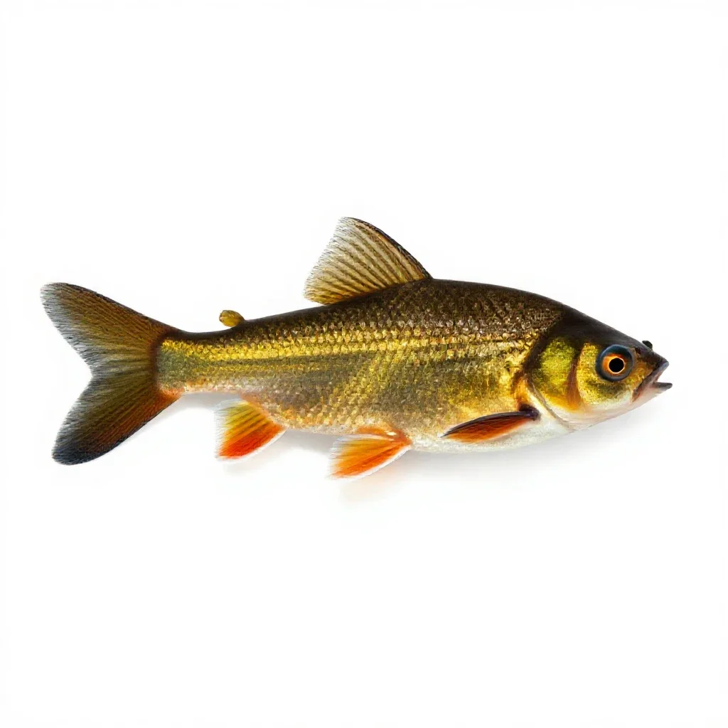 Golden shiner isolated on a white background