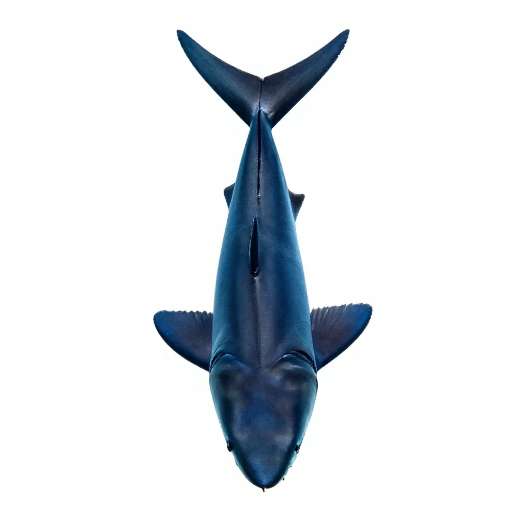 Longfin mako isolated on a white background