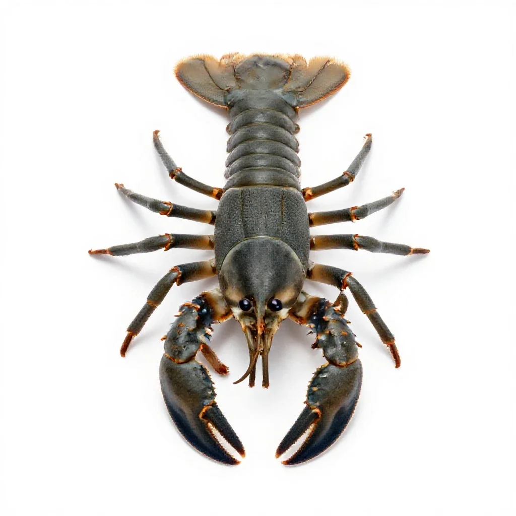 Malacostracan crustacean isolated on a white background