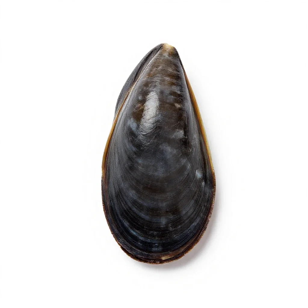 Marine mussel isolated on a white background