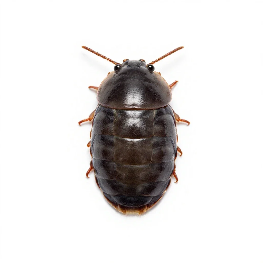 Pill bug isolated on a white background