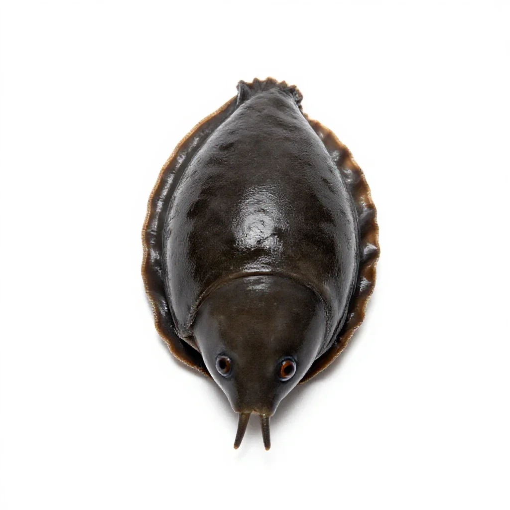 River limpet isolated on a white background