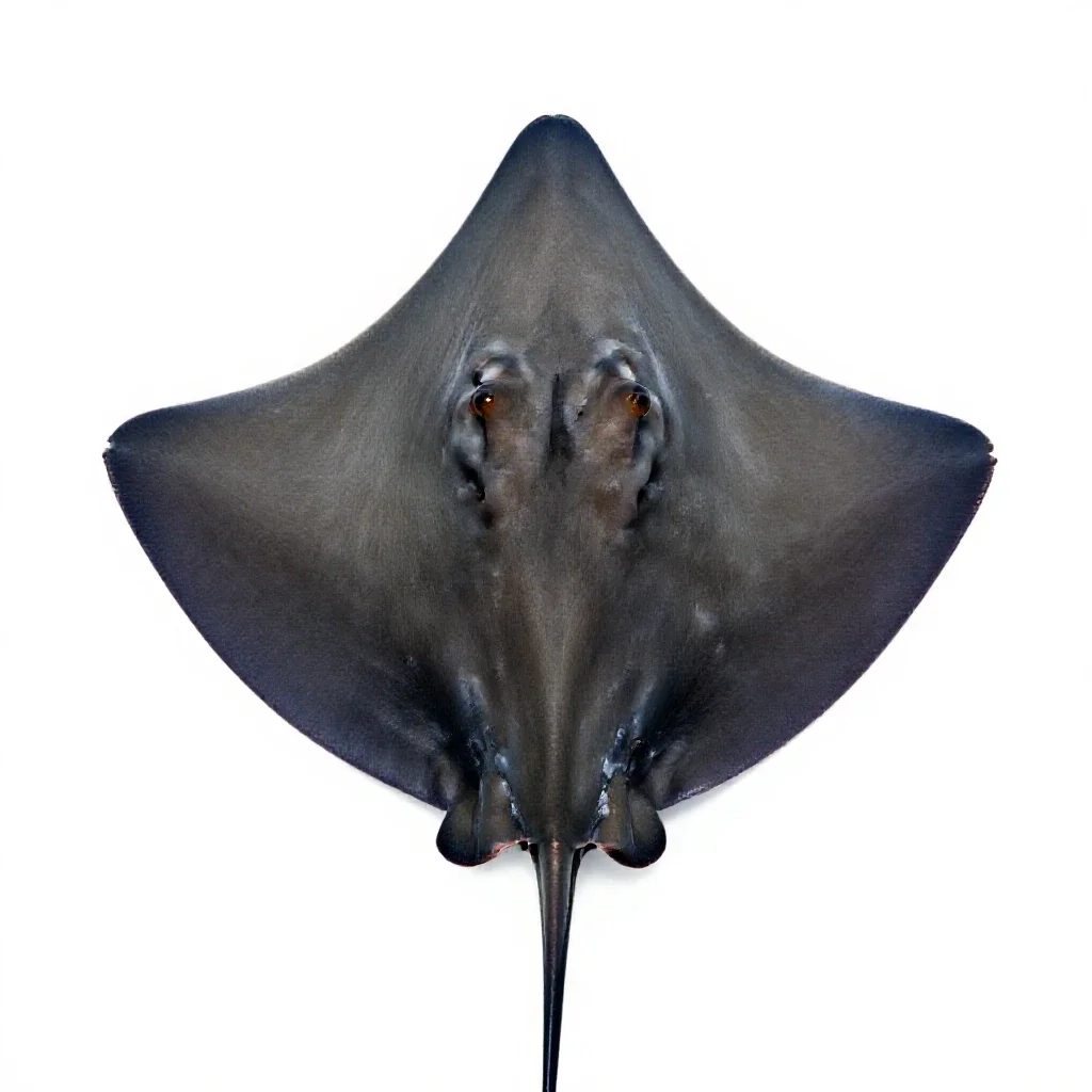 Roughtail stingray isolated on a white background