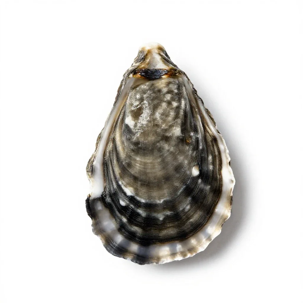 Saddle oyster isolated on a white background