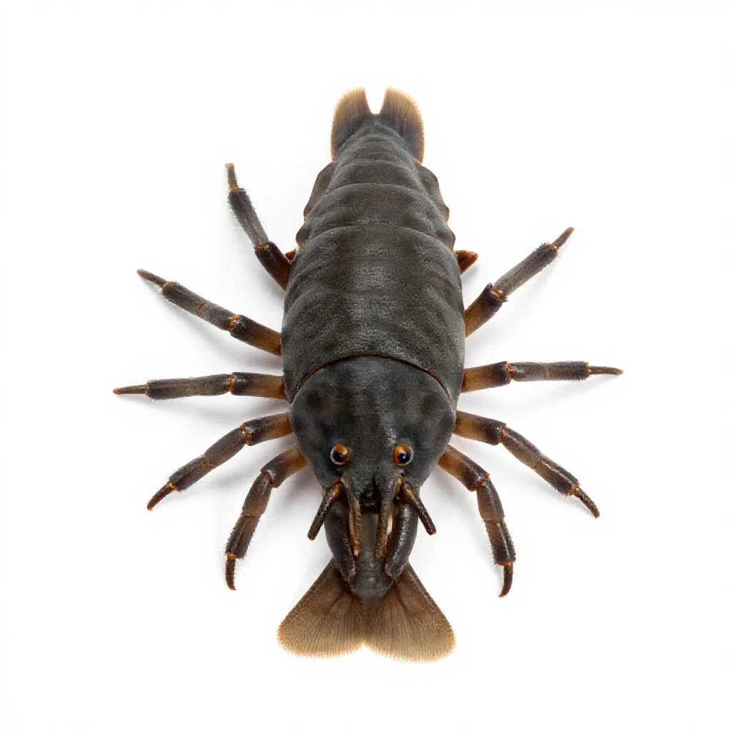 Sea louse isolated on a white background