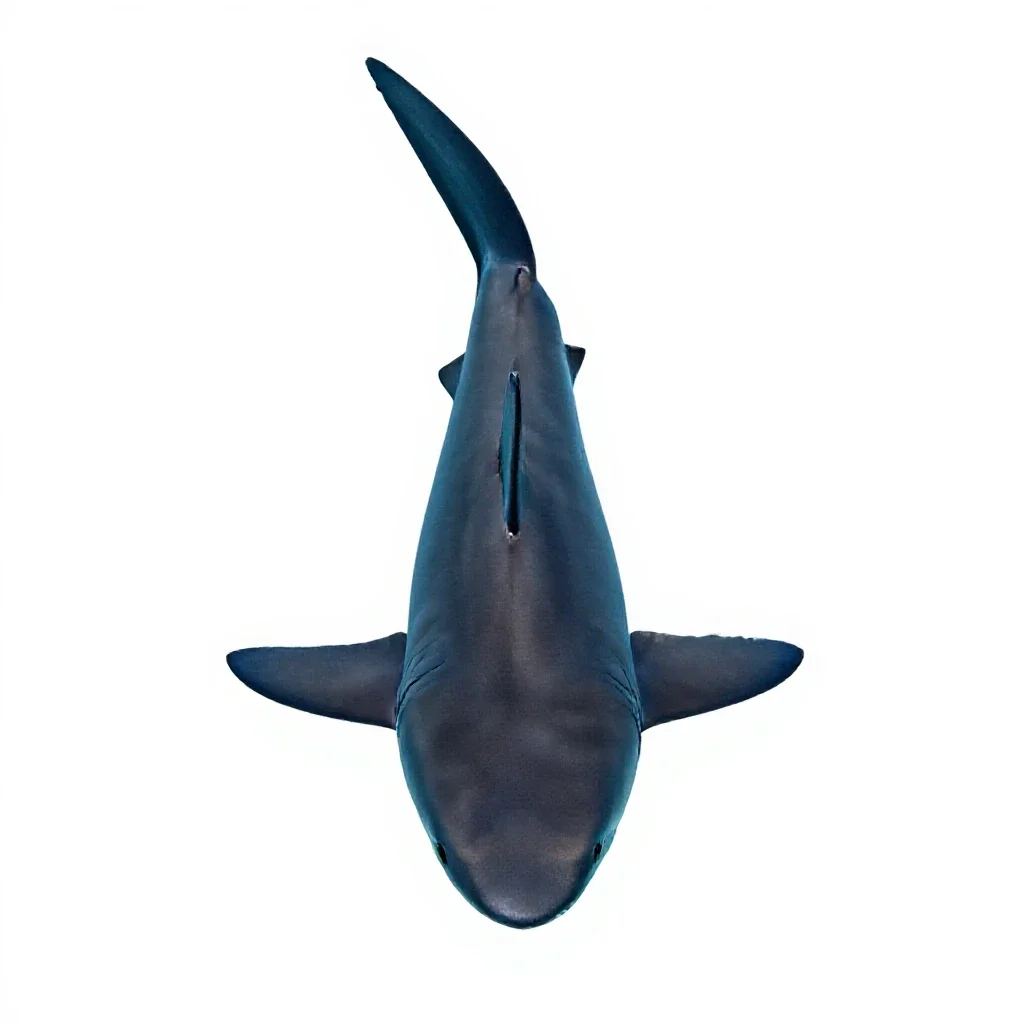 Shortfin mako isolated on a white background