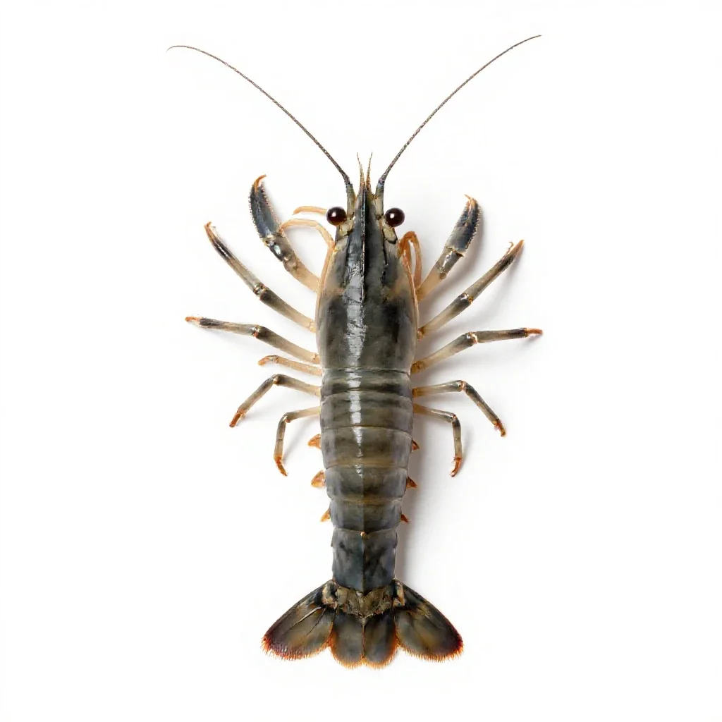 Skeleton shrimp isolated on a white background