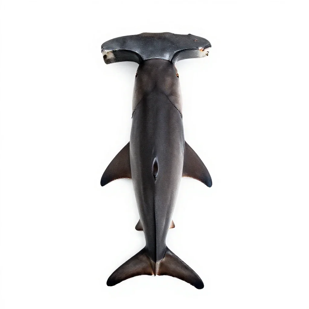 Smalleye hammerhead isolated on a white background