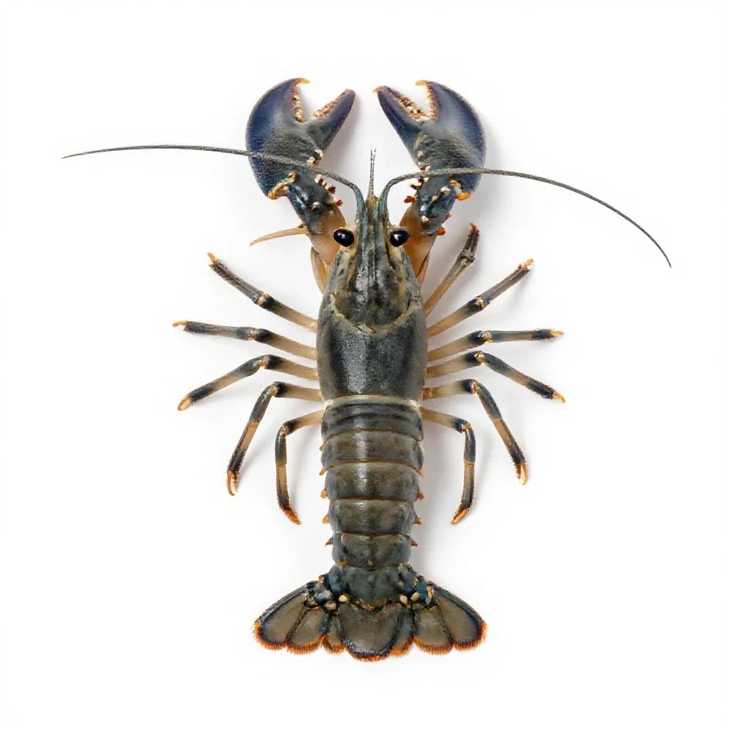Snapping shrimp isolated on a white background