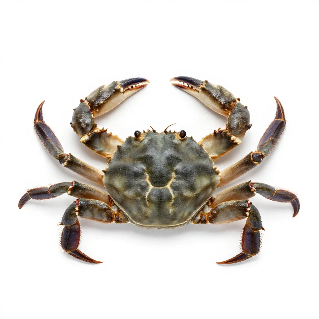 Soft-shell crab isolated on a white background