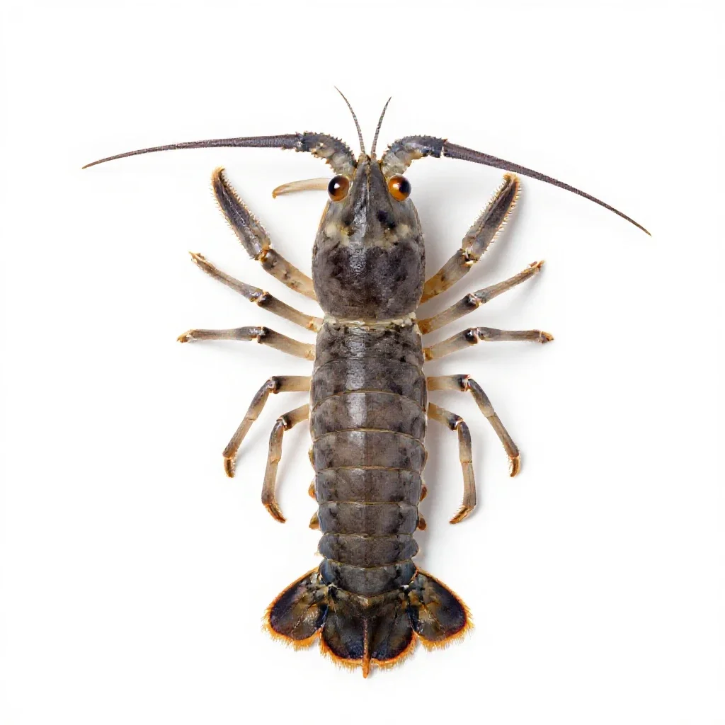 Squilla isolated on a white background