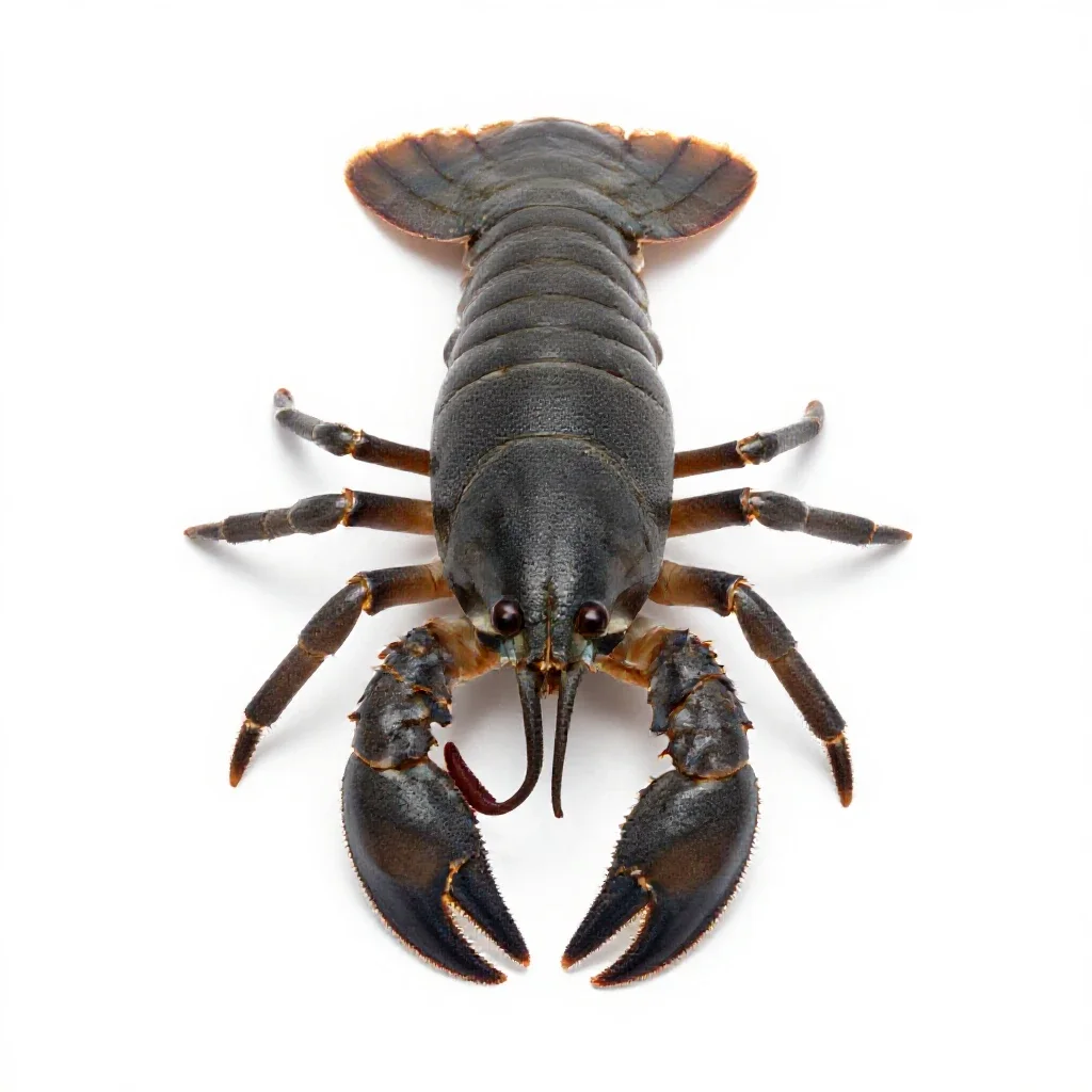 Stomatopod isolated on a white background