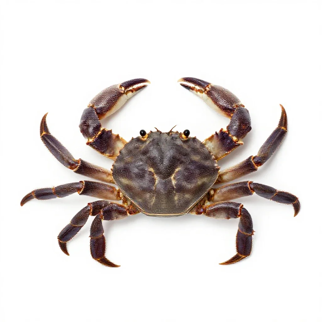 Swimming crab isolated on a white background