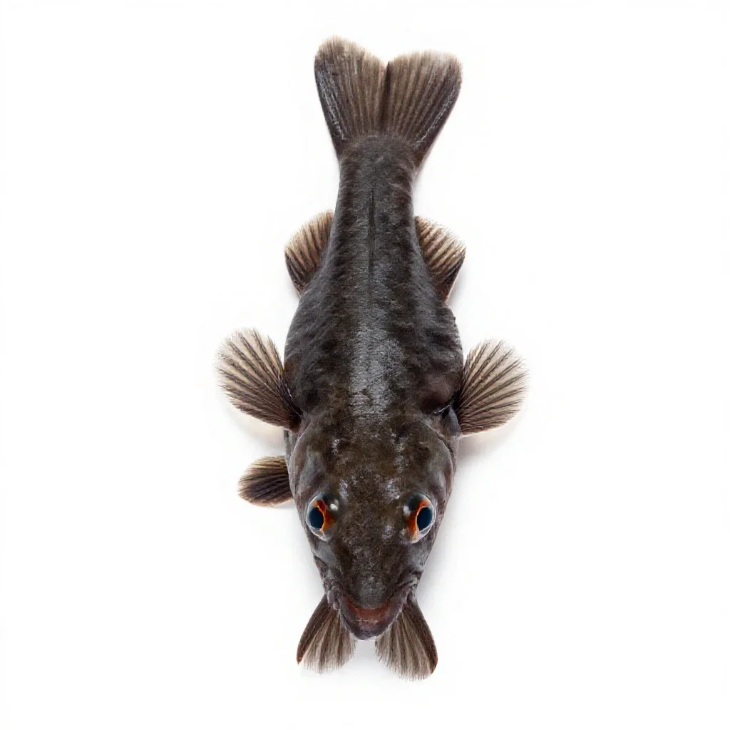 Ten-spined stickleback isolated on a white background