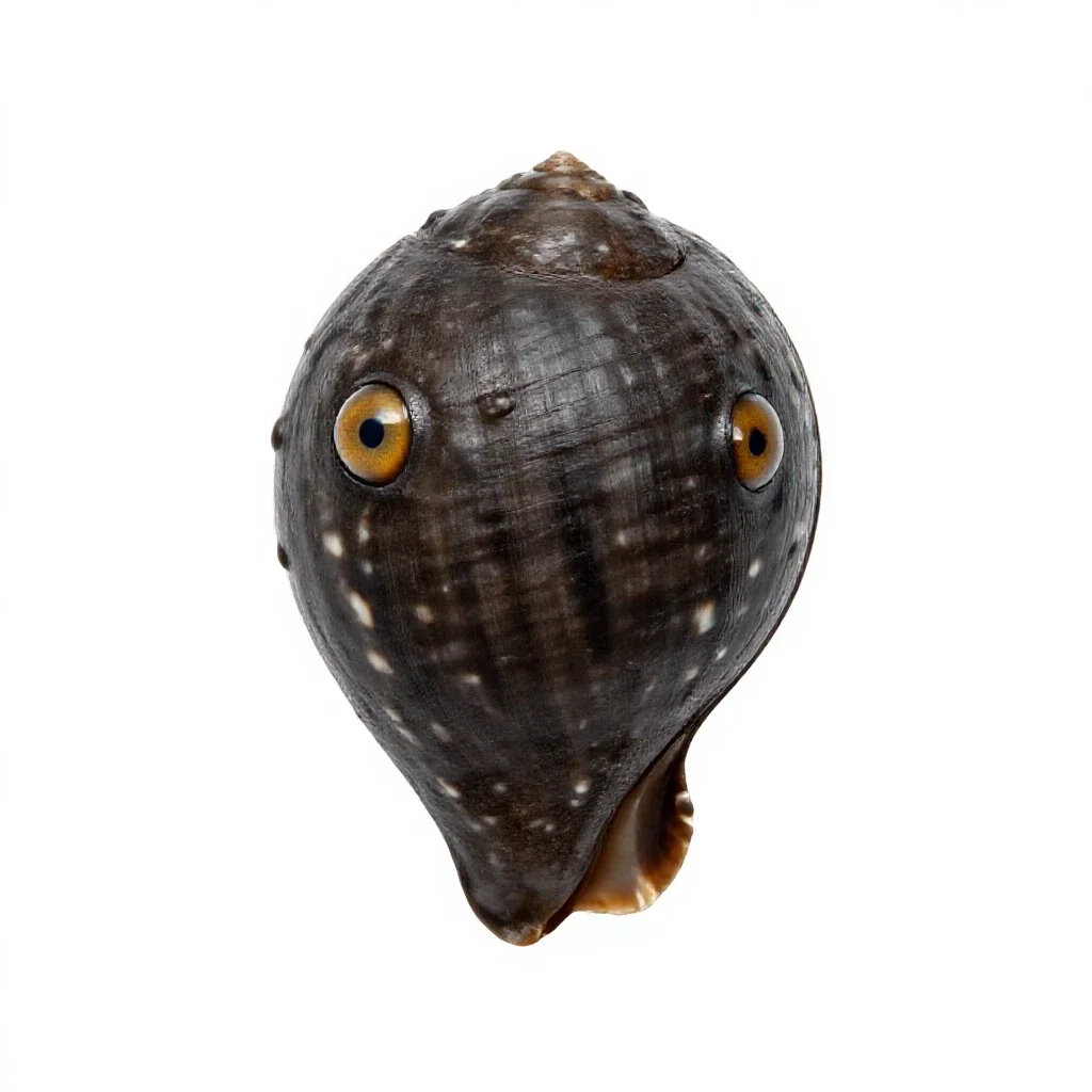 Tiger cowrie isolated on a white background