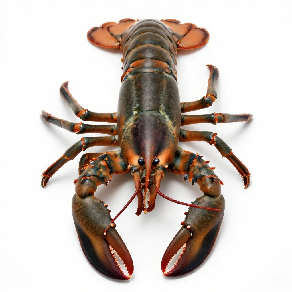True lobster isolated on a white background