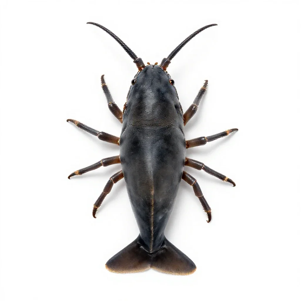 Whale louse isolated on a white background
