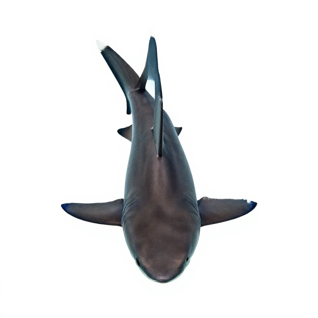 Whitetip shark isolated on a white background