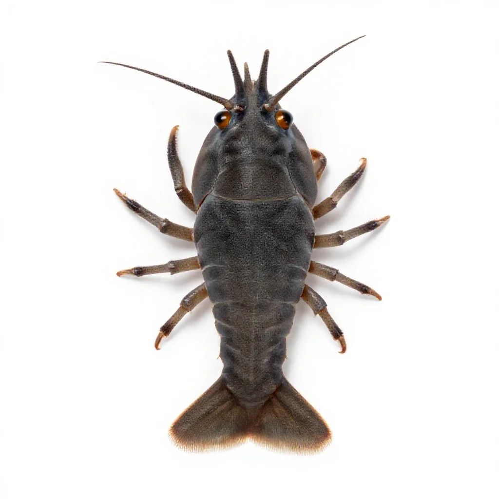 Amphipod isolated on a white background
