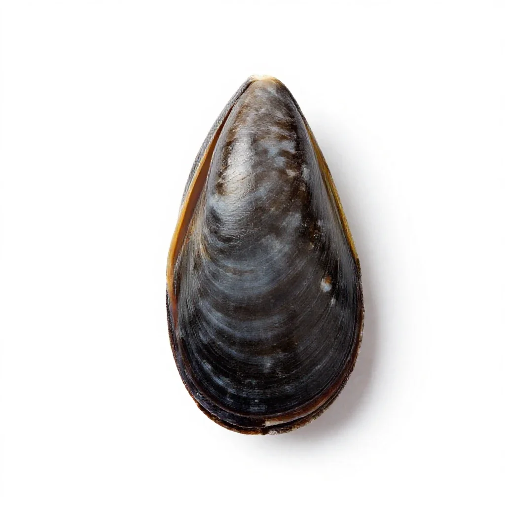 Edible mussel isolated on a white background