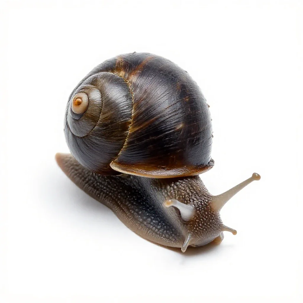 Edible snail isolated on a white background