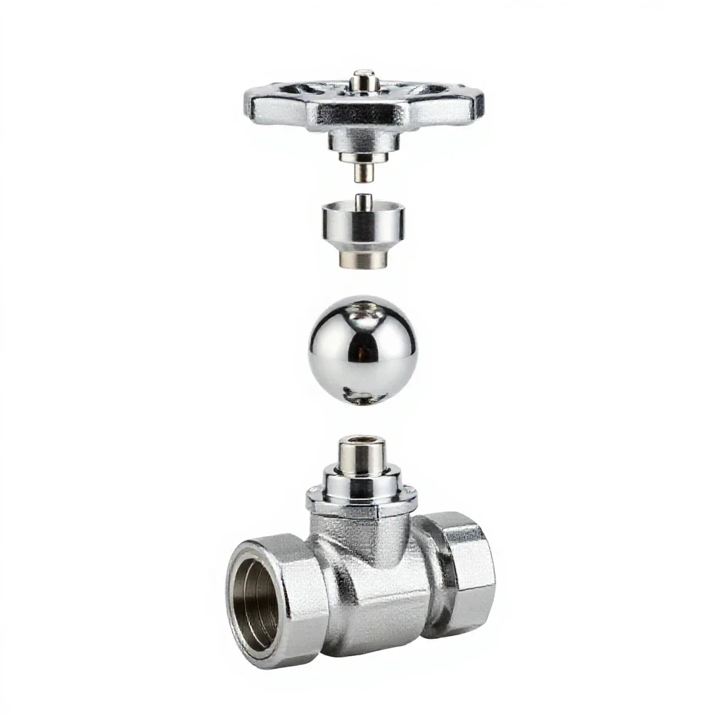 Ball valve isolated on a white background