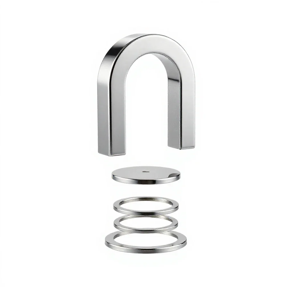 Bar magnet isolated on a white background