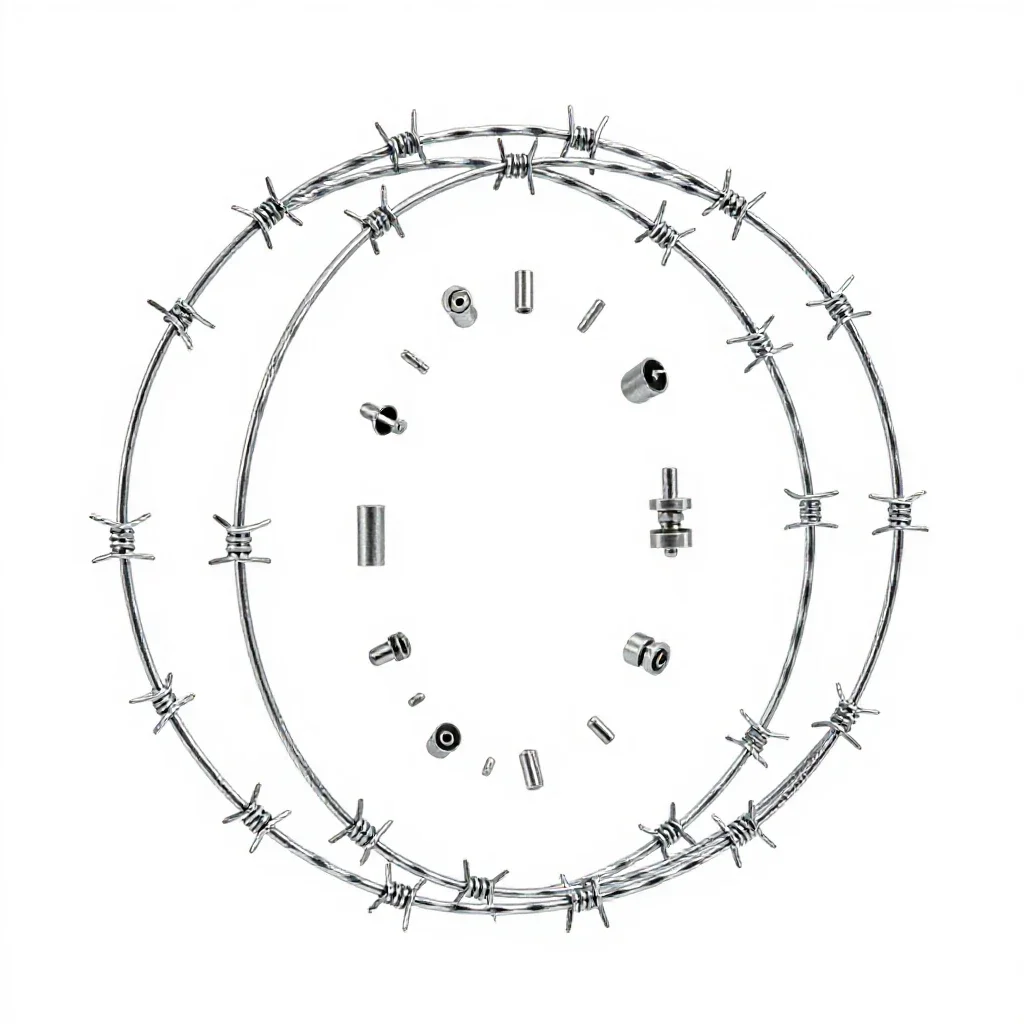 Barbed wire isolated on a white background
