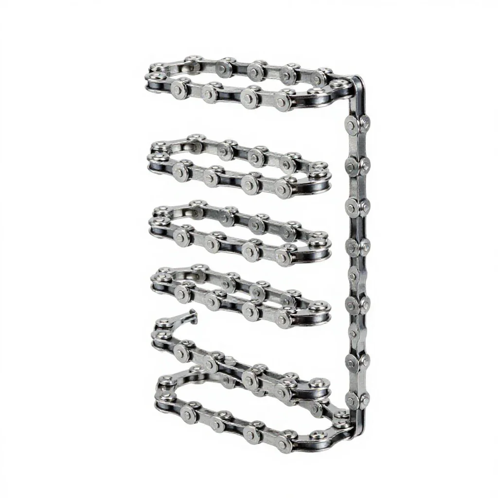 Bicycle chain isolated on a white background