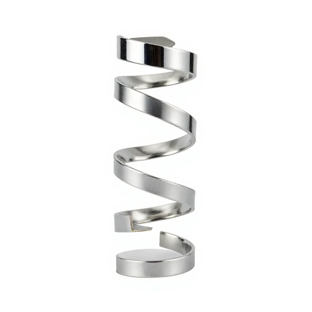 Bimetallic strip isolated on a white background