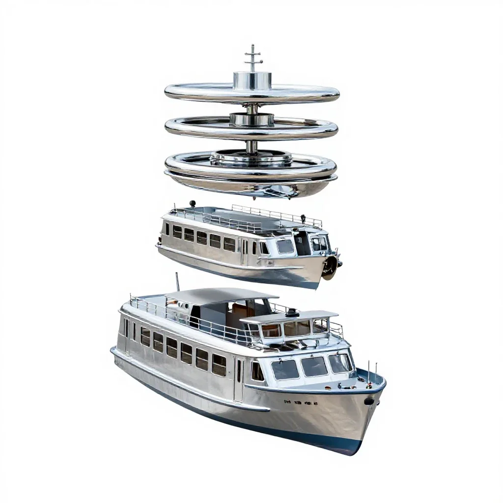 Boat train isolated on a white background